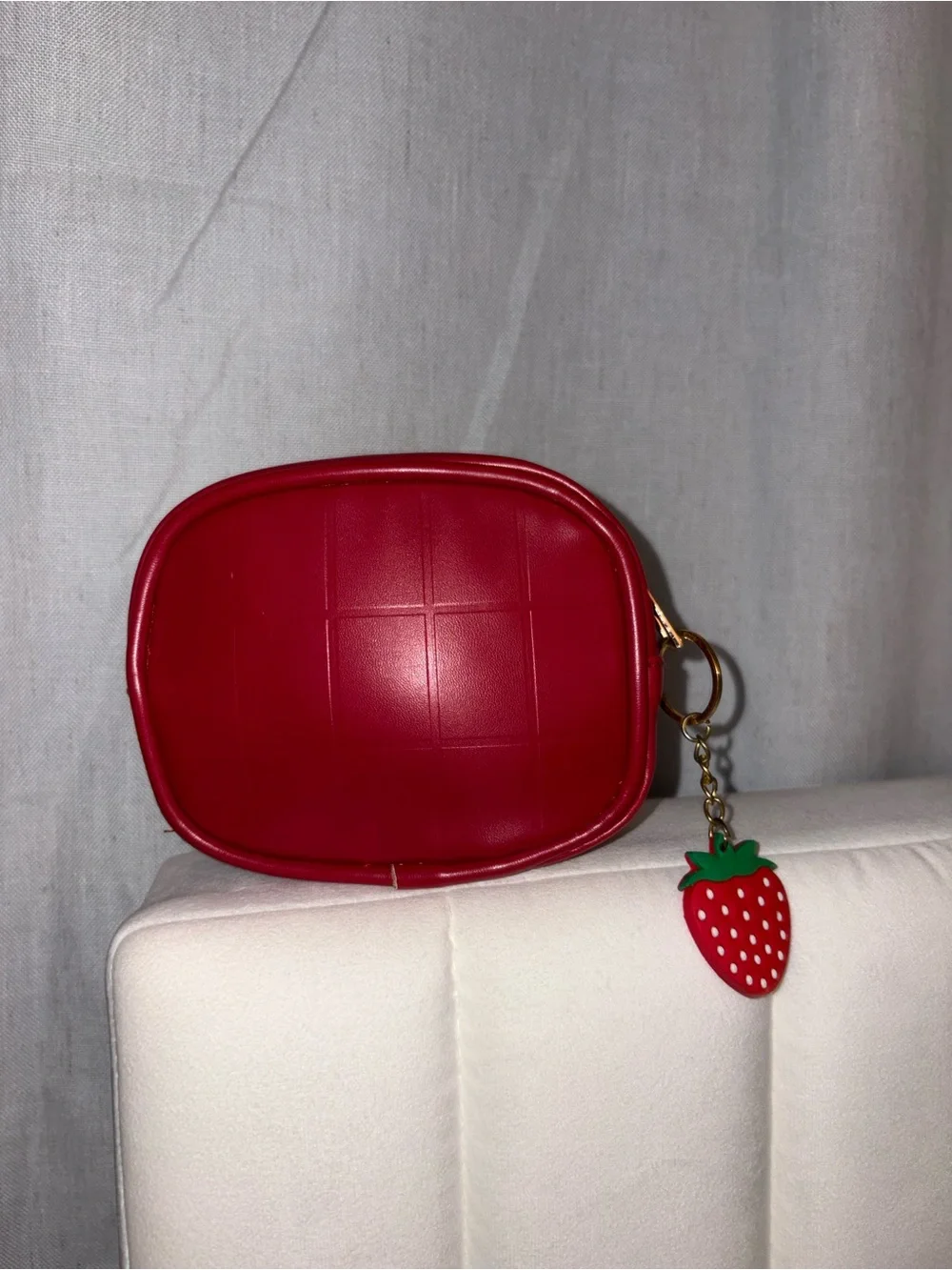 Red Strawberry Charm Crossbody Bag